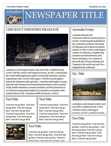 Newspaper Template 9 Download Free Documents In Pdf Ppt Word