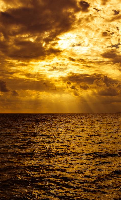 Download 1280x2120 wallpaper calm, sea, sky, sunset, clouds, iphone 6 ...