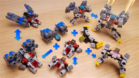 Lego Mini Robot Tutorial Combiner Transformer Robot Transformer Mech