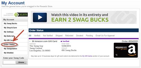 Swagbucks Tips And Tricks How To Redeem A T Card The Daily Swag