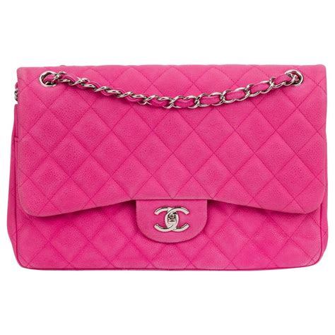 Chanel Hot Pink Caviar Double Flap Bag At 1stdibs Pink Chanel Bag