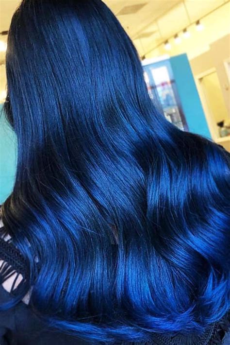 55 Tasteful Blue Black Hair Color Ideas To Try In Any Season Hair