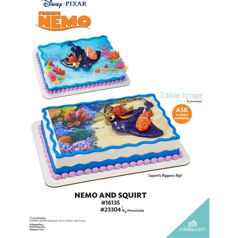 Finding Nemo Nemo And Squirt The Magic Of Cakes® Page Decopac