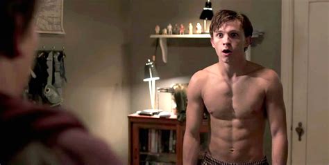Tom Holland Shirtless In Spiderman Homecoming Stuarte
