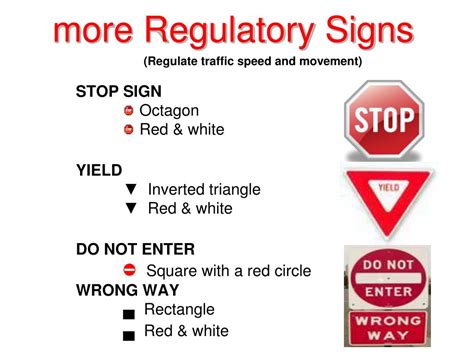 Ppt Three Types Of Road Signs Powerpoint Presentation Free Download