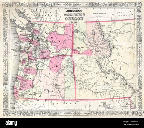 Washington Oregon Idaho Map Hi Res Stock Photography And Images Alamy