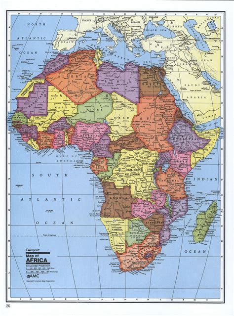 Mapa Político Detallada De África África Mapas Del Mundo