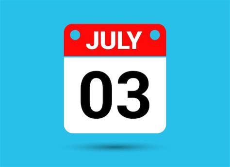 Premium Vector July 31 Calendar Date Flat Icon Day 31 Vector Illustration