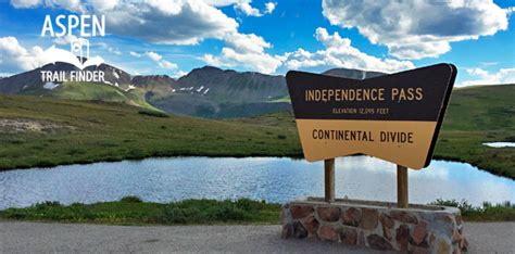 independence pass on continental divide aspen trail finder
