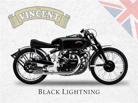 Vincent Black Lightning Art Print By Mark Rogan Black Lightning 1952