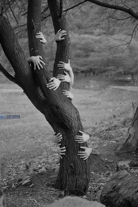 Creepy Hands Surrounding Tree Horror Fineart Edit Snj99999 Find