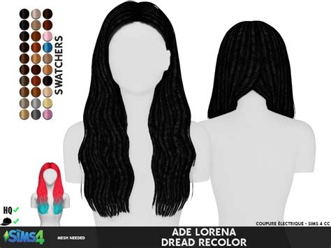 Sims 4 Hairs Coupure Electrique Ade Darmas Lorena Hair Retextured