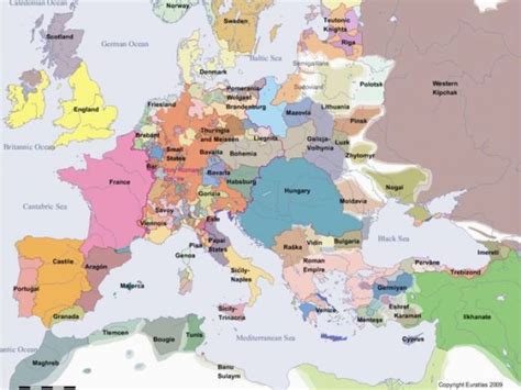 Map Of Medieval Europe 1300 Sovereign States In Europe After Christ Way