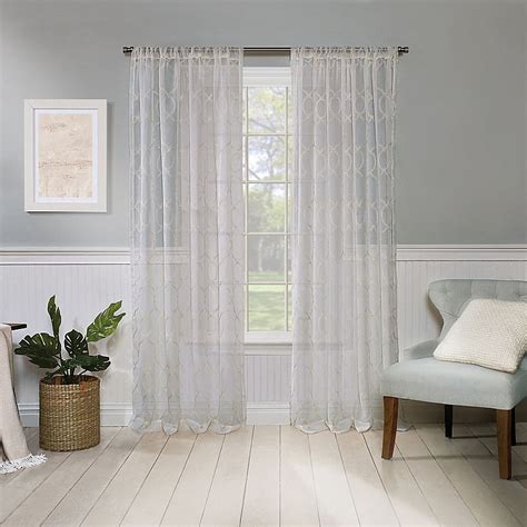 Ideal Kensington Home Fashions Sheer Curtains To Match Grey Sofa