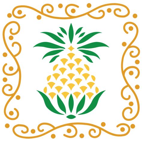Hospitality Pineapple Square Svg Dxf Cutting Machine And Laser