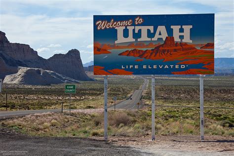 Us Route 89 Welcome To Utah James Cowlin Photographs