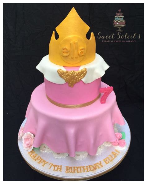 Princess Aurora From Sleeping Beauty Inspired Crowned And Skirted Cake
