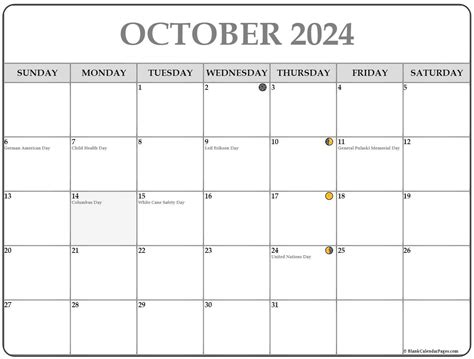 October 2021 Lunar Calendar Moon Phase Calendar