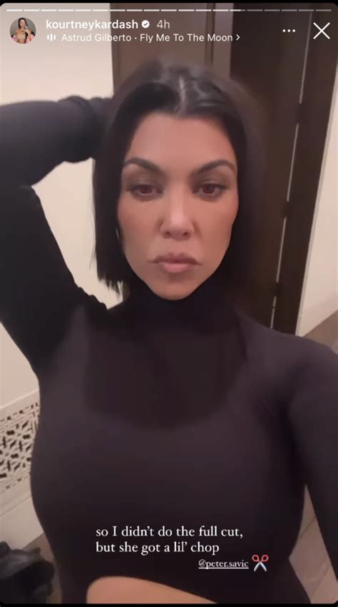 kourtney kardashian cut her hair into a short bob for autumn