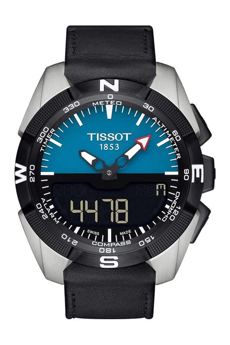 Tissot Mens T Touch Expert Solar Leather Strap Watch 45mm