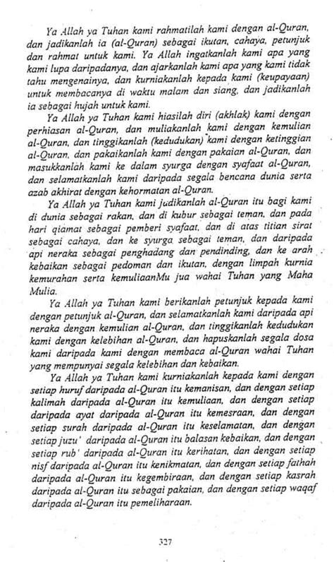 Doa Khatam Quran Yang Ringkas Terjemahan Bahasa Melayu