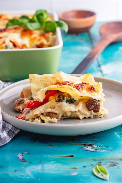 This Roasted Vegetable Lasagne Has A Delicious Cheesy White Sauce And Plenty Of Your Favourite