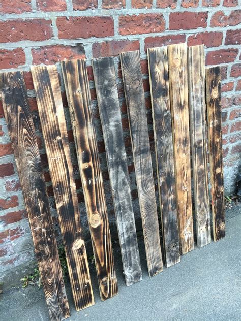 Scorched Pallet Wood Wall Cladding 10 Sq M £240 Rustic Cladding
