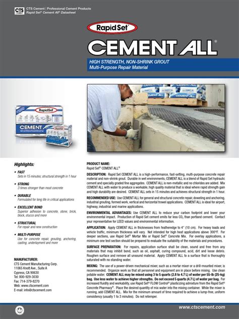 Cement All PDF | Concrete | Cement