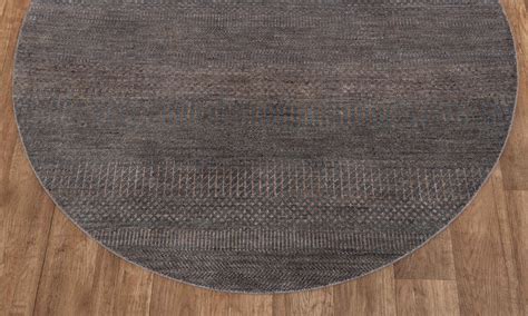 4x4 120x120 Copper Grey Round Rug Wool And Silk Rug Etsy