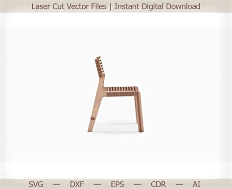 Chair Laser Cut Files Vector Model Dxf Files For Laser Cnc Etsy
