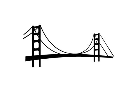 Golden Gate Bridge Silhouette Svg Cut File By Creative Fabrica Crafts