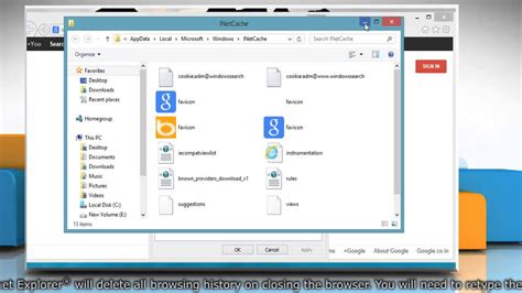 How To Empty Temporary Internet Files Folder When Internet Explorer 11