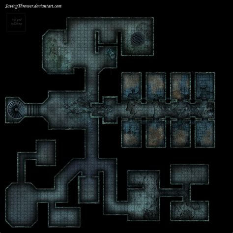 Clean Abandoned Prison Dungeon Battlemap Roll By Savingthrower On Deviantart