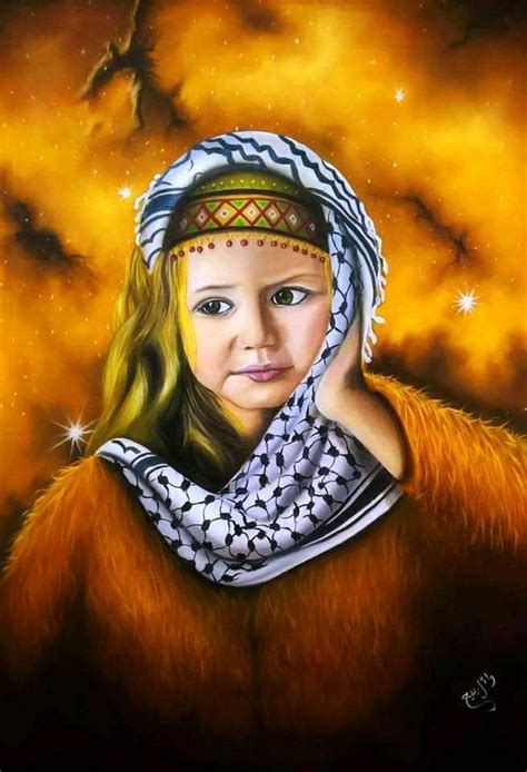 ‫من فلسطين لوحة بعنوان سارة الفلسطينية لوحات فنية مدهشة facebook‬