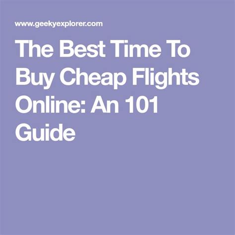 The Best Time To Buy Cheap Flights Online An 101 Guide Cheap Flights