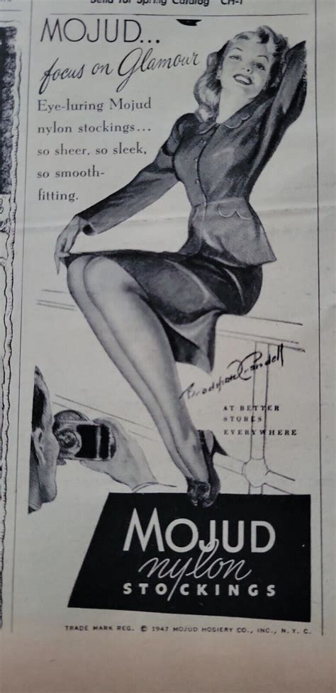 1947 Womens Mojud Hosiery Stockings Legs Vintage Fashion Ad Ebay