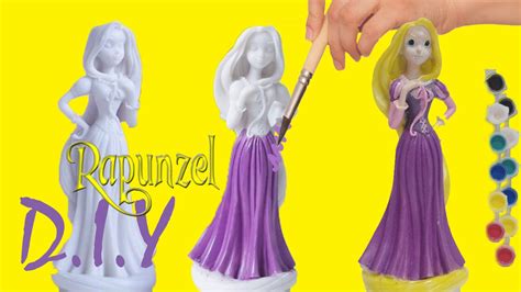 Paint Your Own Disney Princess Rapunzel Ariel Easy Painting Diy Craft
