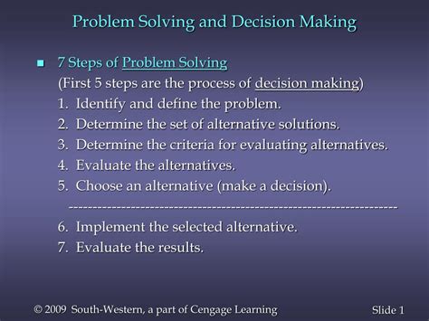 Ppt Problem Solving And Decision Making Powerpoint Presentation Free