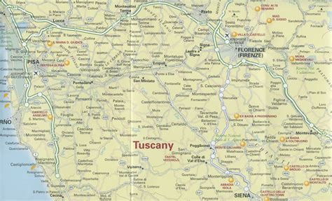 Tuscany Map Italy