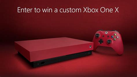 Custom Red Xbox One X The New Sweepstake From Microsoft