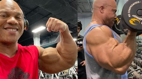 7x Mr Olympia Champ Phil Heath Trains Biceps With Mike Ohearn