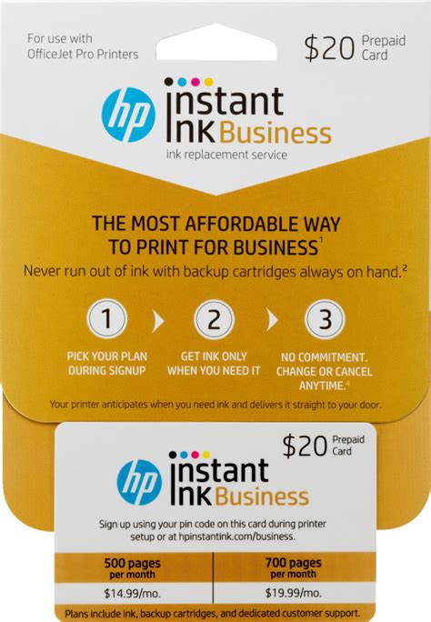 Best Buy Hp Instant Ink 500700 Page Monthly Plan 1vw12an