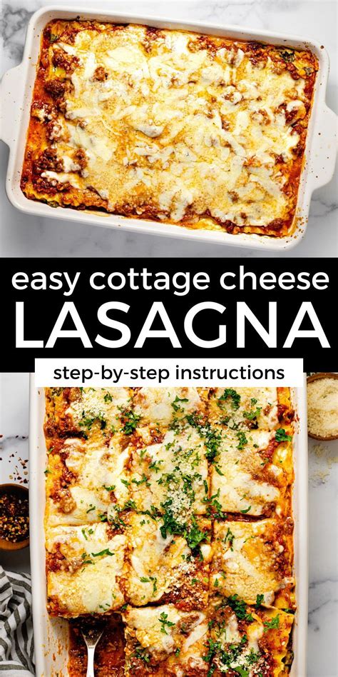 The Easiest Cottage Cheese Lasagna Recipe Healthy Lasagna Recipes
