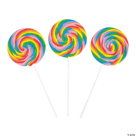 Jumbo Swirl Lollipops 6 Pc Oriental Trading