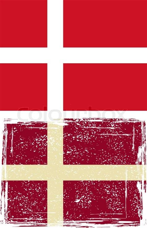 Danish Grunge Flag Vector Illustration Stock Vector Colourbox
