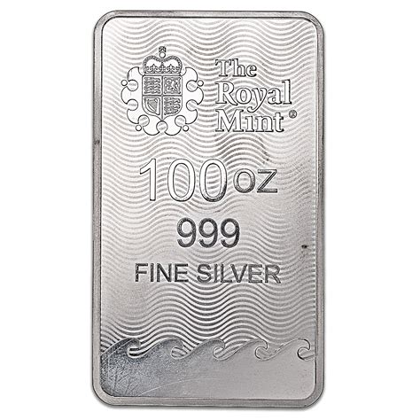 United Kingdom Silver Britannia Bar 100 Oz Uk Royal Mint