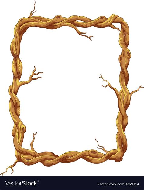 Frame Made Of Tree Trunk And Branches Royalty Free Vector Fantasy