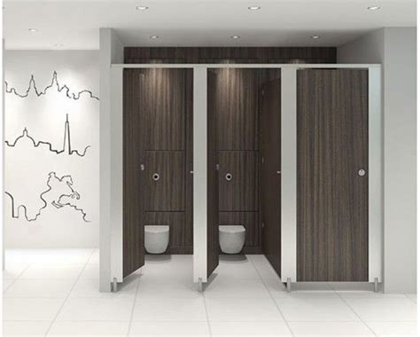 City Sgl Hpl Mfc Toilet Cubicles With Metal Pilasters Restroom