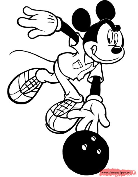 See more ideas about mickey mouse coloring pages, coloring pages, disney coloring pages. Mickey bowling (With images) | Disney scrapbook, Coloring ...