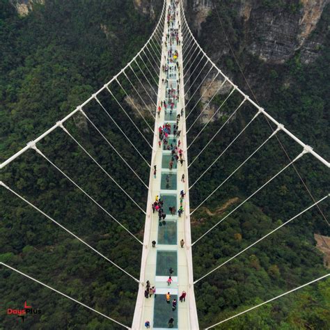 สะพานกระจกจางเจียเจี้ยzhangjiajie Glass Floor Bridge Daysplus Travel